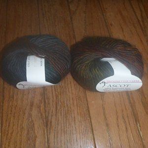 2 Balls Trendsetter Yarns ASCOT Wool Yarn - Color Irish Leather - 110 yds ea.